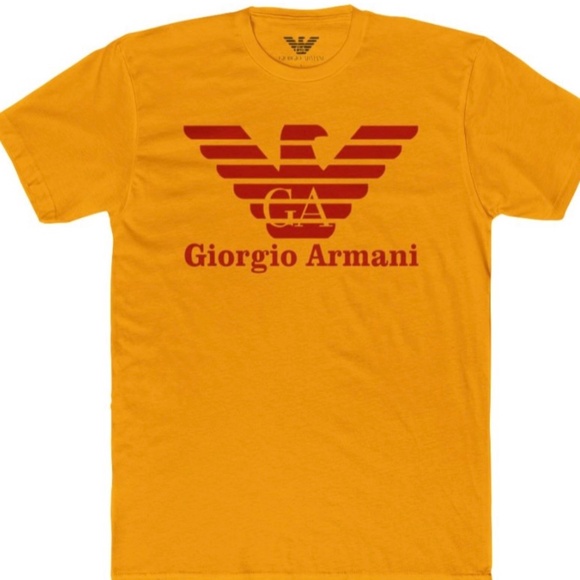 Giorgio Armani "Classic Eagle Logo" Fitted Designer T-Shirt. Various colors - Picture 4 of 6